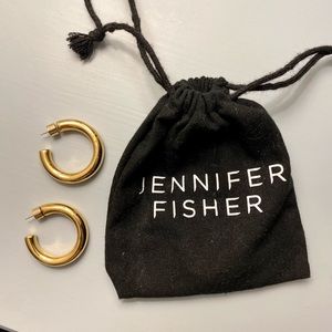 Jennifer Fisher Mini Kevin Brass Hoops